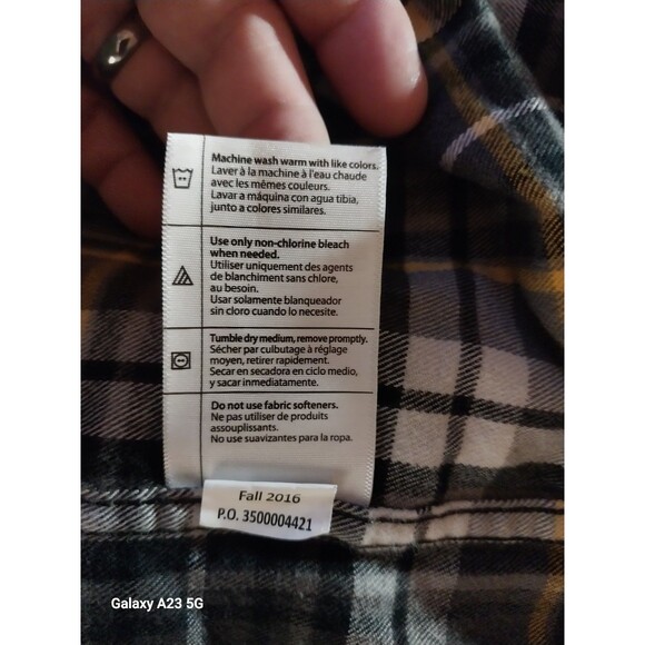 Carhartt Flannel Relaxed Fit Long Sleeve Shirt Men's  Plaid Multicolor Size XL - Picture 5 of 7